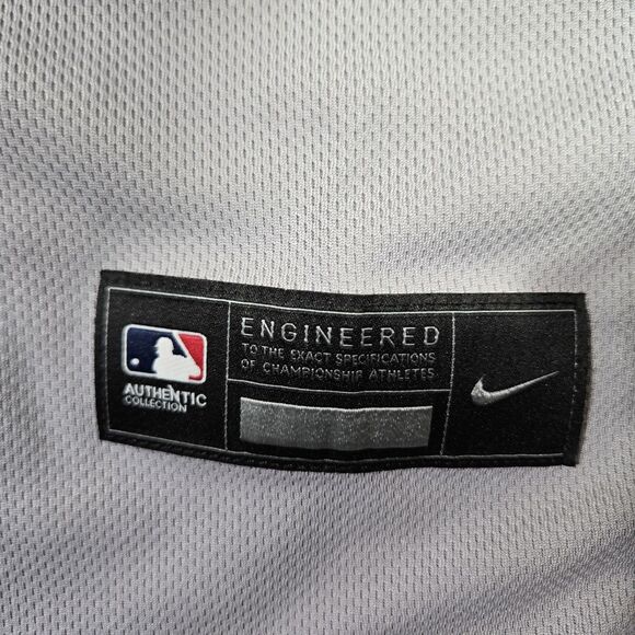 NIKE Authentic Boston Red Sox Flex Base Elite USA MADE Road Gray Jersey Mens 40 - Picture 3 of 11